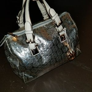 Rose gold metallic Michael Kors satchel